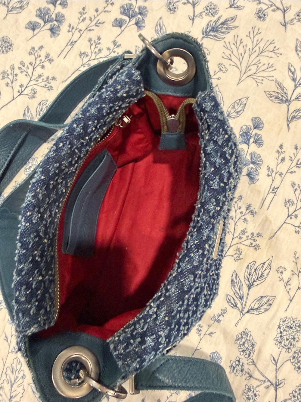 Hammitt Textured Navy Crossbody with Silver Studs - Picture 2 of 6